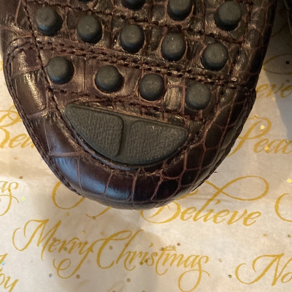 COPY - Cole Haan mens Gunnison Brown croc embossed 10.5 - Picture 3 of 6